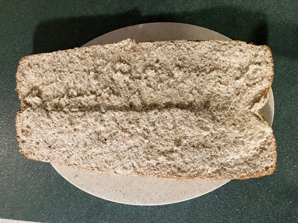 French Bread Cinnamon Toast Recipe - Cut in Half