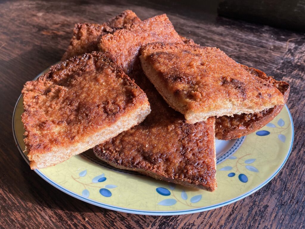 French Bread Cinnamon Toast Recipe - Serving Plate