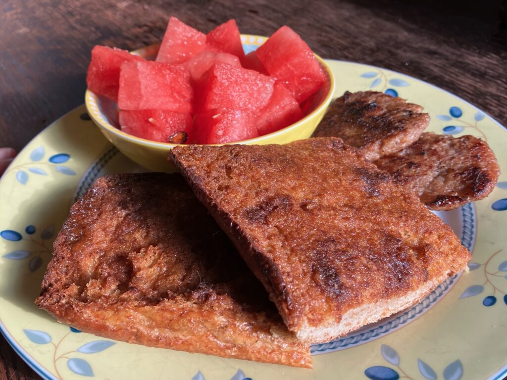 French Bread Cinnamon Toast Recipe - Serving Suggestion